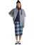 Colorblock Half Zıp Mock Kadın Mavi Sweatshirt 5