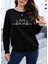 Pamuklu Özel Tasarım Baskılı Siyah Oversize Sweatshirt 1