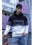 Luan Üç Iplik Pamuklu Parçalı Kapüşonlu Erkek Sweatshirt 1