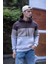 Luan Üç Iplik Pamuklu Parçalı Kapüşonlu Erkek Sweatshirt 2