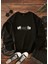 Pamuklu Özel Tasarım Baskılı Siyah Oversize Sweatshirt 1