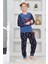 Yeni Sezon Sonbahar/kış Erkek Çocuk Skate 8 Desenli Polar Pijama Takımı 4536 3