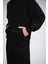 Erkek Timeless Oversize Siyah Hoodie Sweatshirt 5