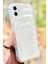 Apple iPhone 12 Kalp Desenli Kabartmalı Zarif 3D Şeffaf Kamera Korumalı Silikon Kılıf 3