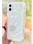 Apple iPhone 12 Kalp Desenli Kabartmalı Zarif 3D Şeffaf Kamera Korumalı Silikon Kılıf 4