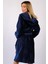 %100 Organik Pamuk Kapüşonlu Ekstra Yumuşak Kadın Bornoz 3