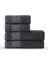 Jakarlı Havlu Set 4 Lü 70*140 cm 2 Adet 50*90 cm 2 Adet Gri 1