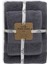 Jakarlı Havlu Set 4 Lü 70*140 cm 2 Adet 50*90 cm 2 Adet Gri 2