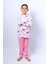 Kız Çocuk Pijama Takımı Baskılı Ribanalı C50 1