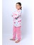 Kız Çocuk Pijama Takımı Baskılı Ribanalı C50 2