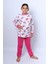 Kız Çocuk Pijama Takımı Baskılı Ribanalı C50 1