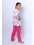 Kız Çocuk Pijama Takımı Baskılı Ribanalı C50 3