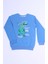 Erkek Çocuk Sweat Dinozor Baskılı Ribanalı C54 1