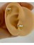 Baget Zirkon Taşlı Zincirli Tragus Helix Conch Lobe Uyumlu 1 Adet Piercing Küpe 2
