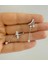 Incili Yıldız Inci Sallantılı Zincirli 1 Adet Helix Kıkırdak Lobe Uyumlu Halka Piercing Küpe 1