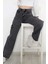 Kız Çocuk %100 Pamuk Yüksek Bel Wide Leg Kargo Cepli Füme Gri Kot PANTOLON-PNT-2029-K 1
