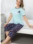 Yıldız Love Desen Penye Kapri Pijama Takımı- Xxl Beden 1