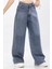 Kız Çocuk %100 Pamuk Baggy Fit Wide Leg Kot PANTOLON-PNT-2046 2