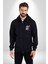 Renkli Kaplumbağa Karetta Kareta Kadın Erkek Siyah Renk Kapüşonlu Kanguru Cepli Fermuarlı Pamuklu Oversize Dijital Baskılı Hırka Sweatshirt 1