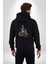 Kask Motorsiklet Dünya Turu Kadın Erkek Siyah Renk Kapüşonlu Kanguru Cepli Fermuarlı Pamuklu Oversize Dijital Baskılı Hırka Sweatshirt 2