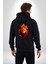 Renkli Sarı Kırmızı Kedi Kadın Erkek Siyah Renk Kapüşonlu Kanguru Cepli Fermuarlı Pamuklu Oversize Dijital Baskılı Hırka Sweatshirt 2
