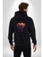 Yağlı Boya Elma Kadın Erkek Siyah Renk Kapüşonlu Kanguru Cepli Fermuarlı Pamuklu Oversize Dijital Baskılı Hırka Sweatshirt 2