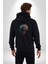 Robot Kafası Kız Kadın Erkek Siyah Renk Kapüşonlu Kanguru Cepli Fermuarlı Pamuklu Oversize Dijital Baskılı Hırka Sweatshirt 2