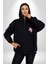 Unicorn Tek Boynuzlu At Kadın Erkek Siyah Renk Kapüşonlu Kanguru Cepli Fermuarlı Pamuklu Oversize Dijital Baskılı Hırka Sweatshirt 5