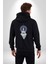 Falcı Meditasyon Yoga Dağın Üstünde Kadın Erkek Siyah Renk Kapüşonlu Kanguru Cepli Fermuarlı Pamuklu Oversize Dijital Baskılı Hırka Sweatshirt 2