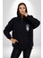 Falcı Meditasyon Yoga Dağın Üstünde Kadın Erkek Siyah Renk Kapüşonlu Kanguru Cepli Fermuarlı Pamuklu Oversize Dijital Baskılı Hırka Sweatshirt 5