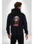 Khansa Eşarp Kadın Tasarımı Kadın Erkek Siyah Renk Kapüşonlu Kanguru Cepli Fermuarlı Pamuklu Oversize Dijital Baskılı Hırka Sweatshirt 2