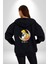 Sailor Moon Ay Savaşcısı Anime Kadın Erkek Siyah Kapüşonlu Fermuarlı Baskılı Hırka Sweatshirt 2