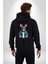 Halter Spor Güneş Gözlüüğü Tavşan Kadın Erkek Siyah Renk Kapüşonlu Kanguru Cepli Fermuarlı Pamuklu Oversize Dijital Baskılı Hırka Sweatshirt 2