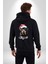 Yeni Yıl Noel Rottweiler Kadın Erkek Siyah Renk Kapüşonlu Kanguru Cepli Fermuarlı Pamuklu Oversize Dijital Baskılı Hırka Sweatshirt 2