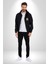 Maymun Krallığı Kadın Erkek Siyah Kapüşonlu Fermuarlı Baskılı Hırka Sweatshirt 5