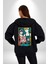 Spy x Family Anime Özel Tasarım Kadın Erkek Siyah Kapüşonlu Fermuarlı Baskılı Hırka Sweatshirt 4
