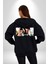 Bleach Anime Kadın Erkek Siyah Kapüşonlu Fermuarlı Baskılı Hırka Sweatshirt 2