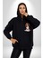 Cavalier King Charles Spaniel Kadın Erkek Siyah Kapüşonlu Fermuarlı Baskılı Hırka Sweatshirt 1
