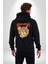 Beyin Yıkama Kadın Erkek Siyah Kapüşonlu Fermuarlı Baskılı Hırka Sweatshirt 4