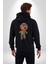Voofoo Bebeği Doll Doldurulmuş Bebek Kadın Erkek Siyah Renk Kapüşonlu Kanguru Cepli Fermuarlı Pamuklu Oversize Dijital Baskılı Hırka Sweatshirt 2