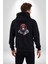 Kırmızı Gözlük Çeket Maymun Kadın Erkek Siyah Renk Kapüşonlu Kanguru Cepli Fermuarlı Pamuklu Oversize Dijital Baskılı Hırka Sweatshirt 2