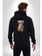 Robot Ayı Güneş Gözlüğü Kadın Erkek Siyah Renk Kapüşonlu Kanguru Cepli Fermuarlı Pamuklu Oversize Dijital Baskılı Hırka Sweatshirt 2
