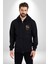 Iş Insanı Yorkshire Zamanda Yolculuk Kadın Erkek Siyah Renk Kapüşonlu Kanguru Cepli Fermuarlı Pamuklu Oversize Dijital Baskılı Hırka Sweatshirt 1