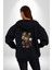 Iş Insanı Yorkshire Zamanda Yolculuk Kadın Erkek Siyah Renk Kapüşonlu Kanguru Cepli Fermuarlı Pamuklu Oversize Dijital Baskılı Hırka Sweatshirt 3