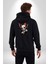 Poker Chihuahua Kadın Erkek Siyah Renk Kapüşonlu Kanguru Cepli Fermuarlı Pamuklu Oversize Dijital Baskılı Hırka Sweatshirt 2