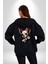 Poker Chihuahua Kadın Erkek Siyah Renk Kapüşonlu Kanguru Cepli Fermuarlı Pamuklu Oversize Dijital Baskılı Hırka Sweatshirt 3