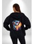 Tatil Köpek Soğuk Kokteyl Içeçek Kadın Erkek Siyah Renk Kapüşonlu Kanguru Cepli Fermuarlı Pamuklu Oversize Dijital Baskılı Hırka Sweatshirt 3