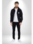 Kulaklık Ayı Panda Kadın Erkek Siyah Renk Kapüşonlu Kanguru Cepli Fermuarlı Pamuklu Oversize Dijital Baskılı Hırka Sweatshirt 4
