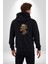 Zombi Kafası Kadın Erkek Siyah Renk Kapüşonlu Kanguru Cepli Fermuarlı Pamuklu Oversize Dijital Baskılı Hırka Sweatshirt 2