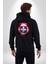 Kaptan Amerika Kalkan Kadın Erkek Siyah Kapüşonlu Fermuarlı Baskılı Hırka Sweatshirt 2